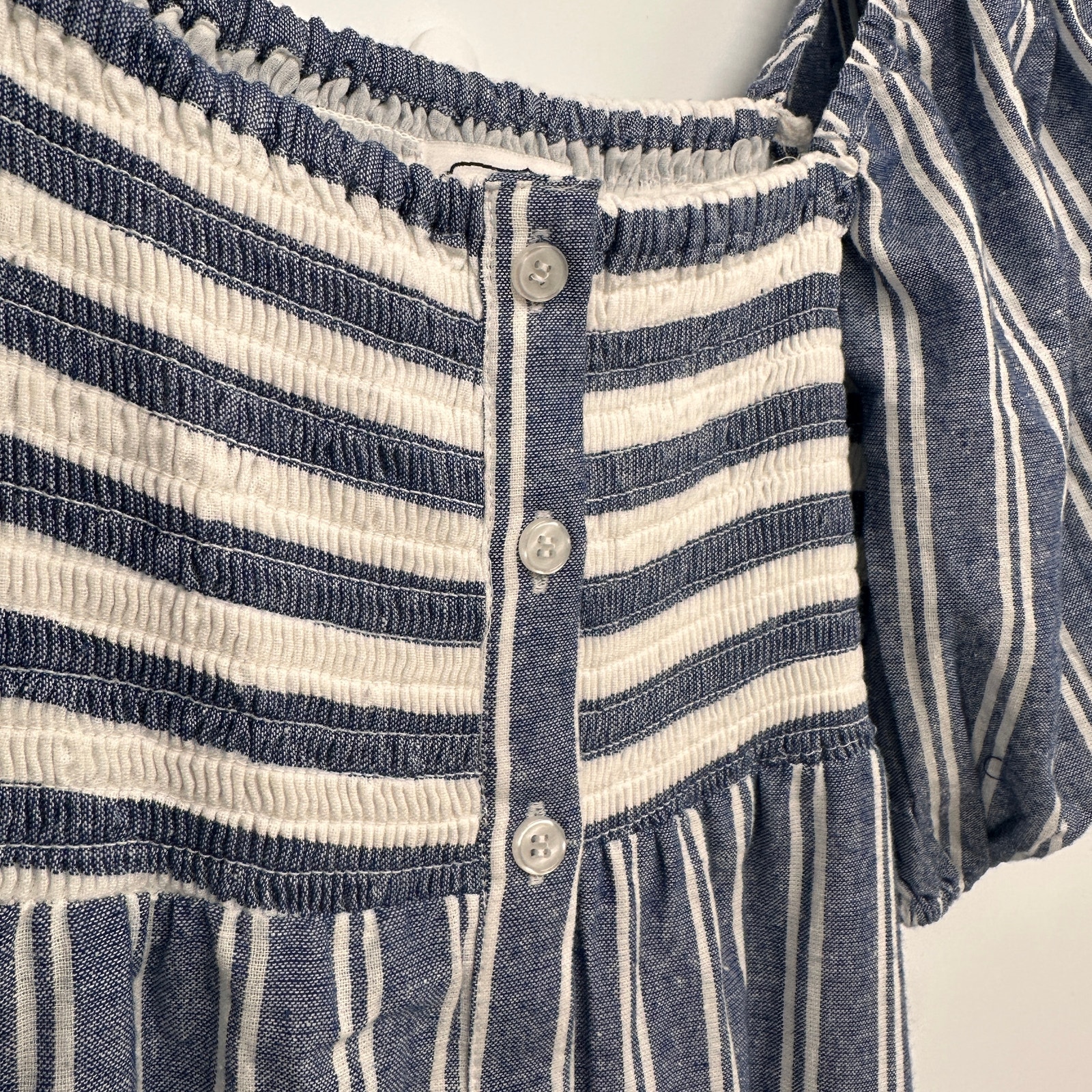 Emerson Fry Nwt Love Tomas Santiago Maxi Dress In Chambray Stripe // Xs/S — image 7 of 8